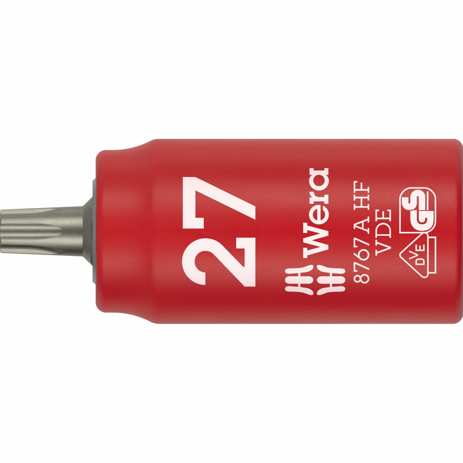 Wera 8767 A VDE HF TORX Zyklop Bit socket, insulated, with 1/4" drive, with holding function, T27
