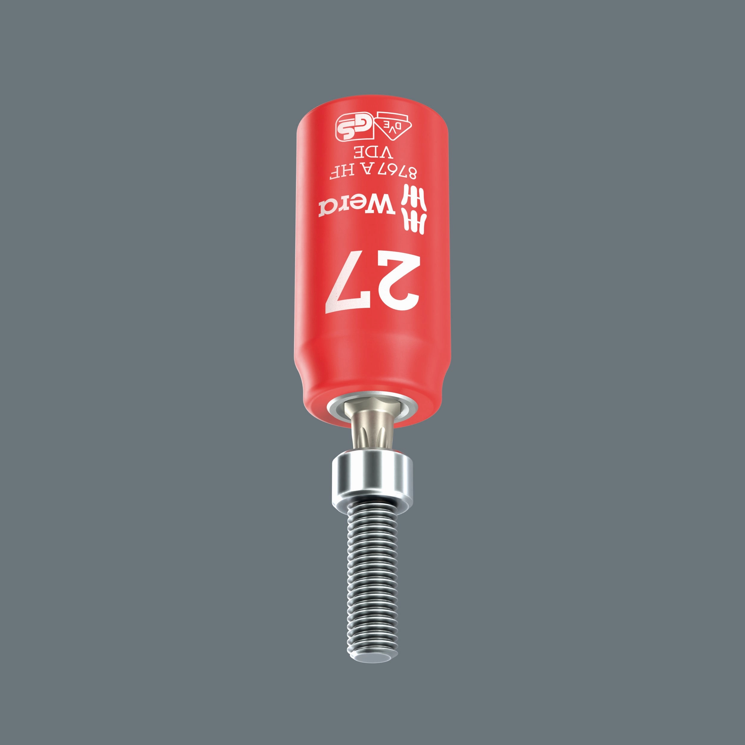 Wera 8767 A VDE HF TORX Zyklop Bit socket, insulated, with 1/4" drive, with holding function, T27