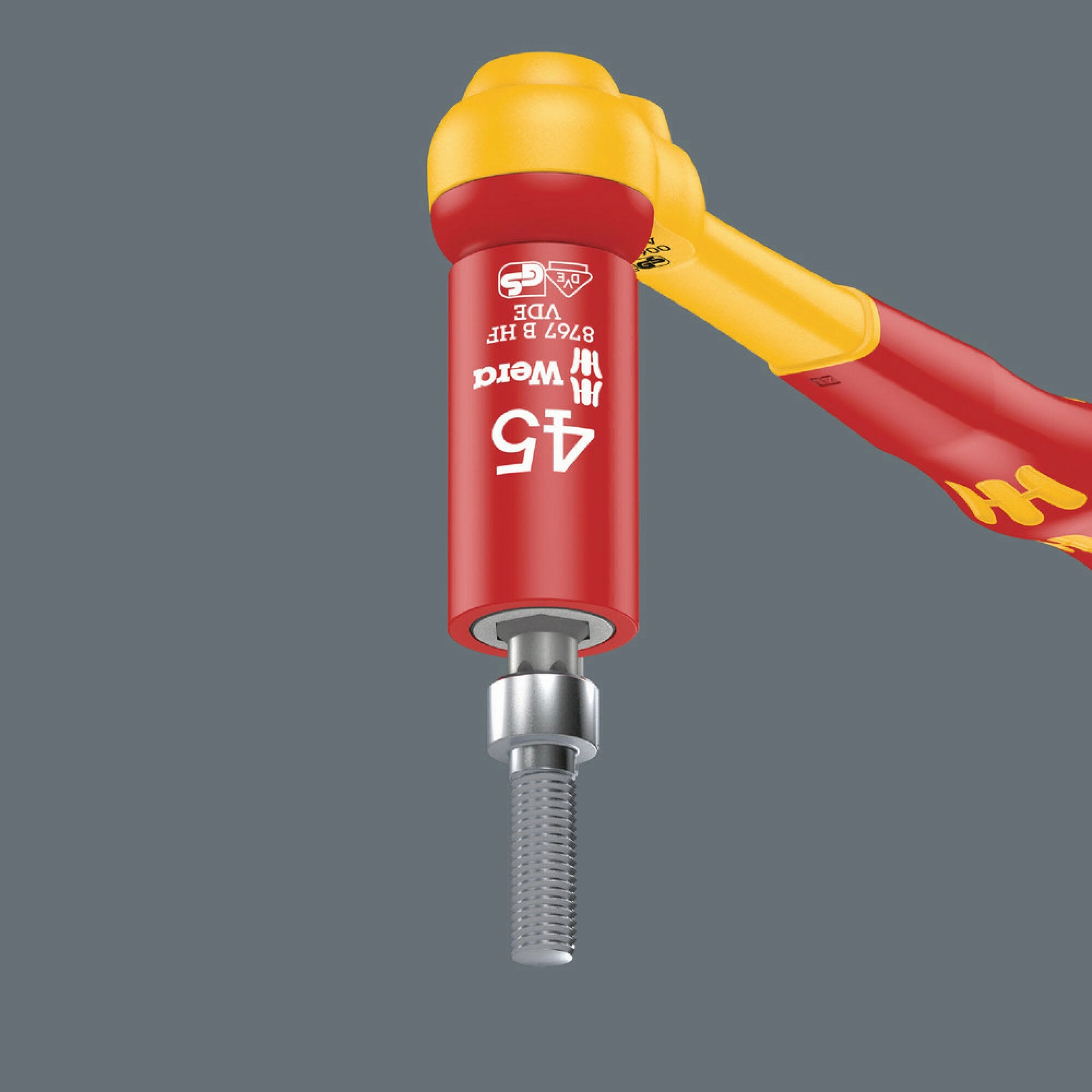 Wera 8767 B VDE HF TORX Zyklop bit socket, insulated, with holding function, 3/8" drive, TX 40 x 55 mm