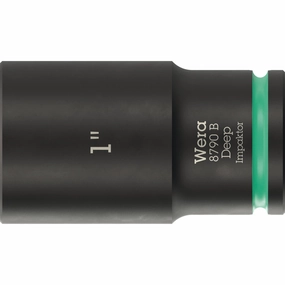 Wera 8790 B Impaktor Deep Socket with 3/8" drive, 1"
