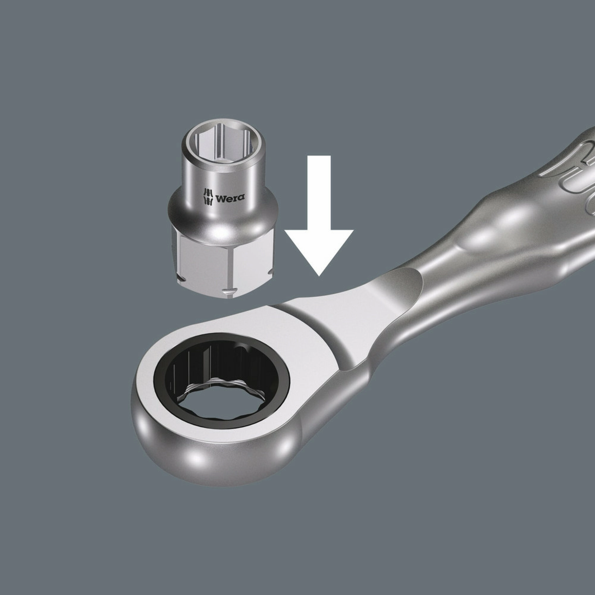 Wera 8790 FA Zyklop socket with 1/4" and Hexagon 11 drive, 5 mm