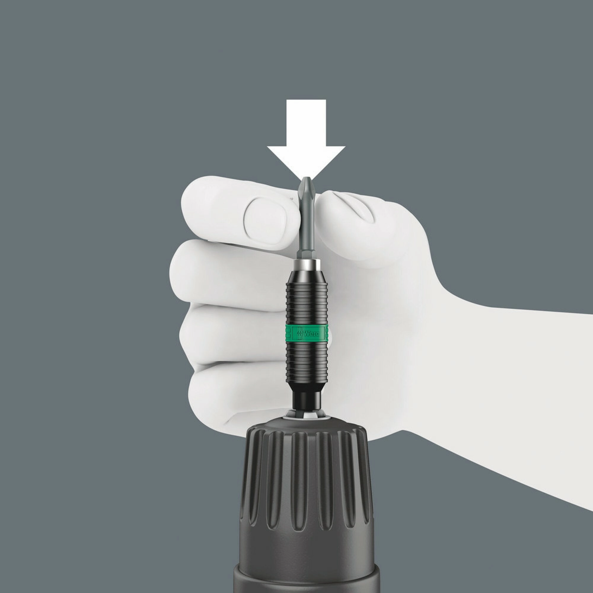 Wera 897/4 R SB Rapidaptor BiTorsion Universal Bit Holder, 1/4" x 75 mm