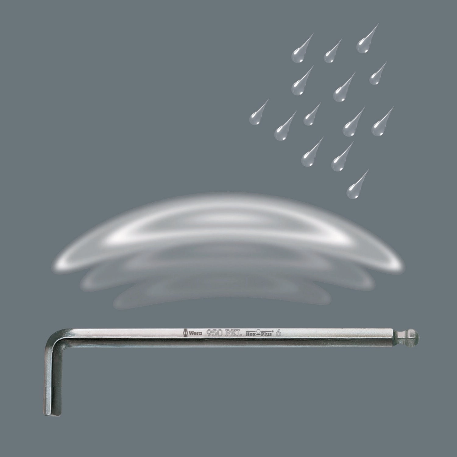 Wera 950 L-key, metric, chrome-plated, 5 x 160 mm