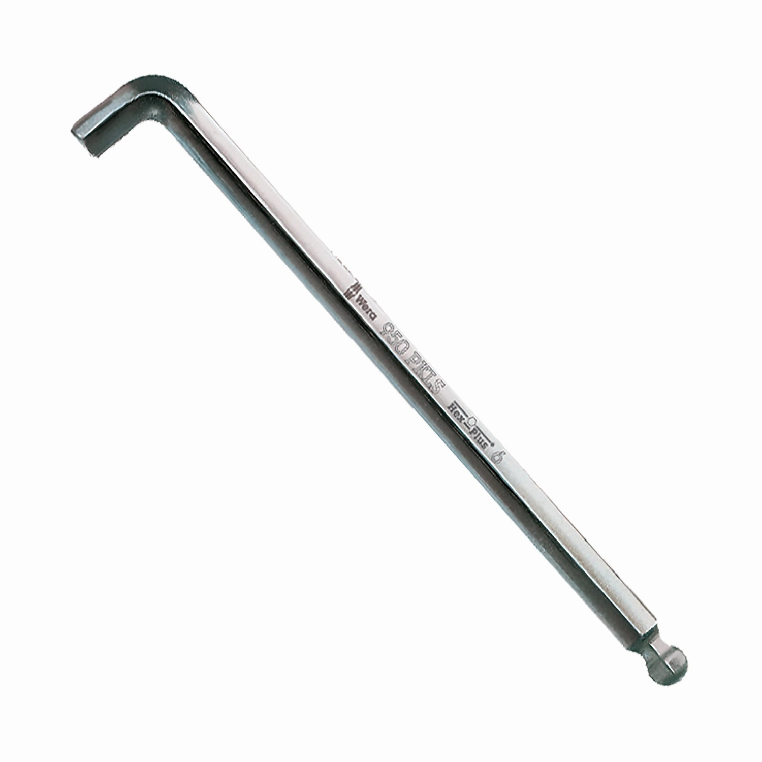 Wera 950 PKLS L-key, metric, chrome plated, 8 x 200 mm