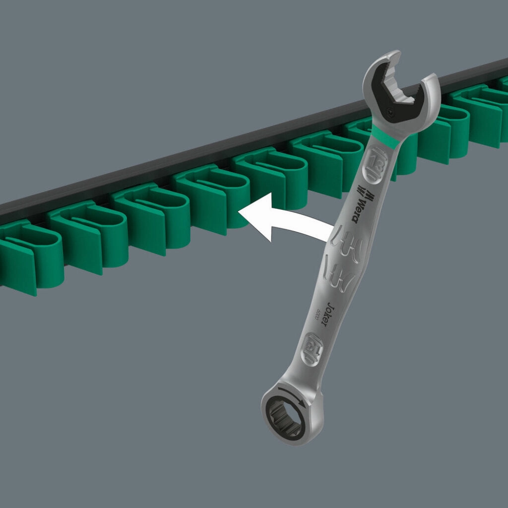 Wera 9610 Joker Magnetic rail, for up to 11 spanners, empty