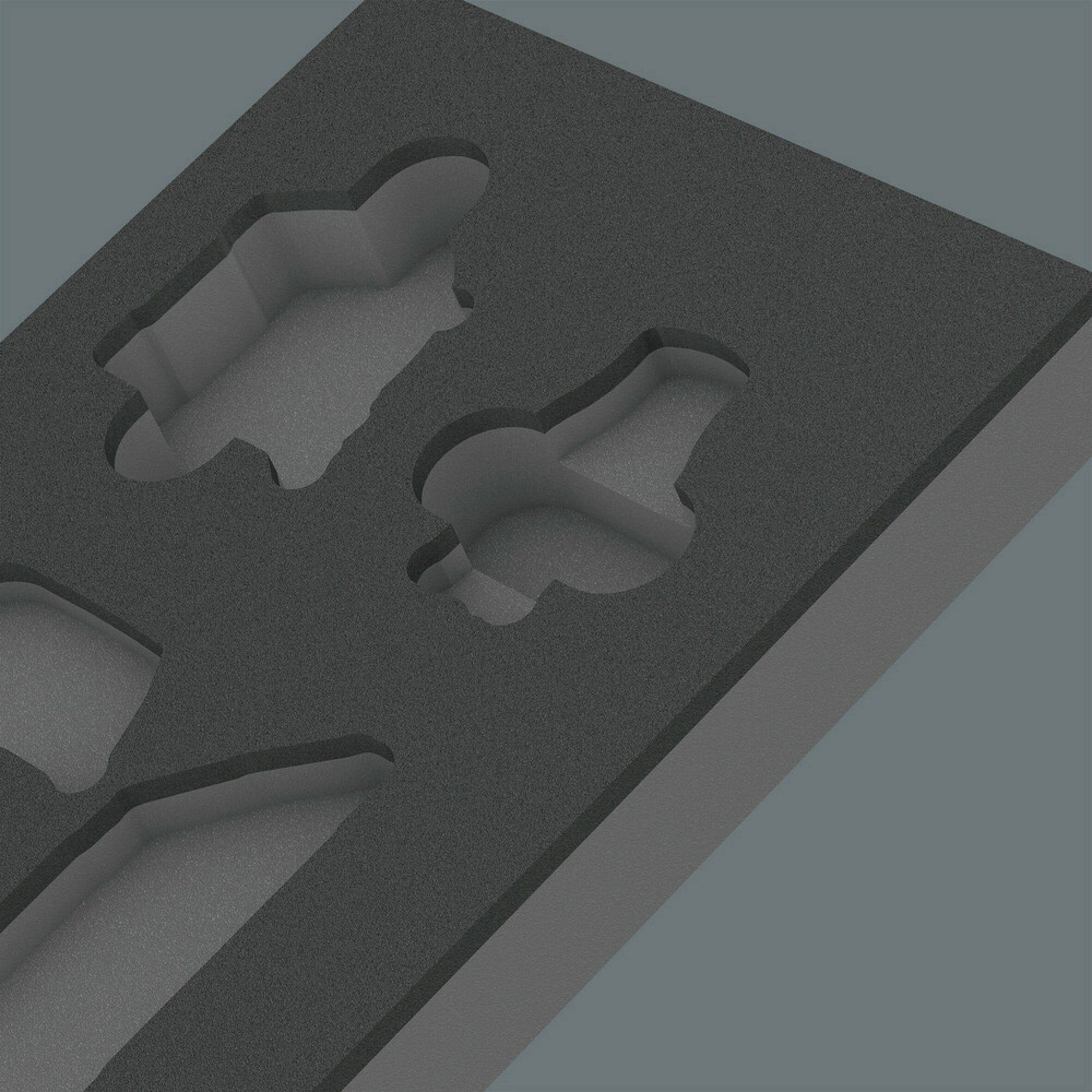 Wera 9840 Foam insert L-key set 1, empty, 172 x 30 x 392 mm