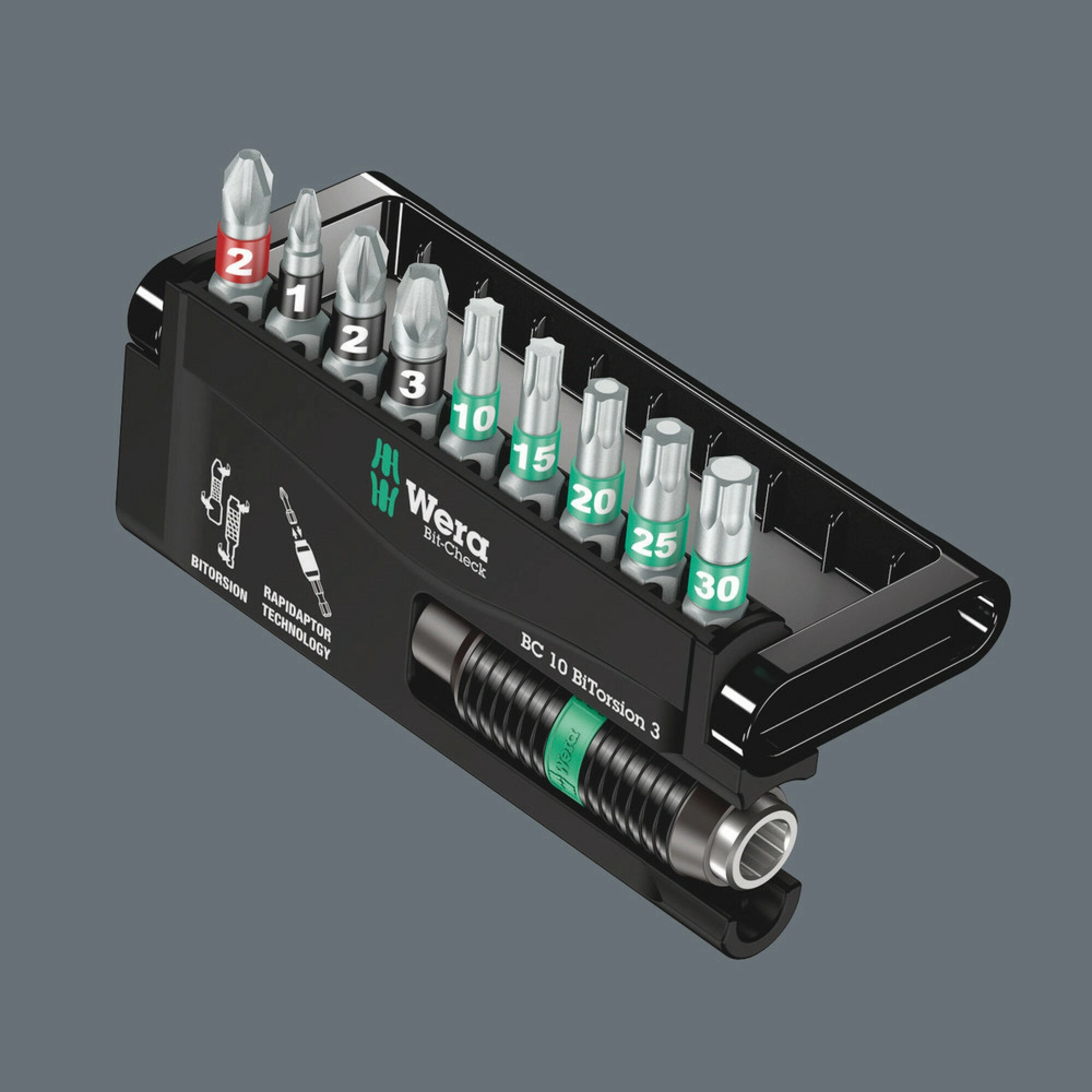 Wera Bit-Check 10 BiTorsion 3 SB, 10 pieces
