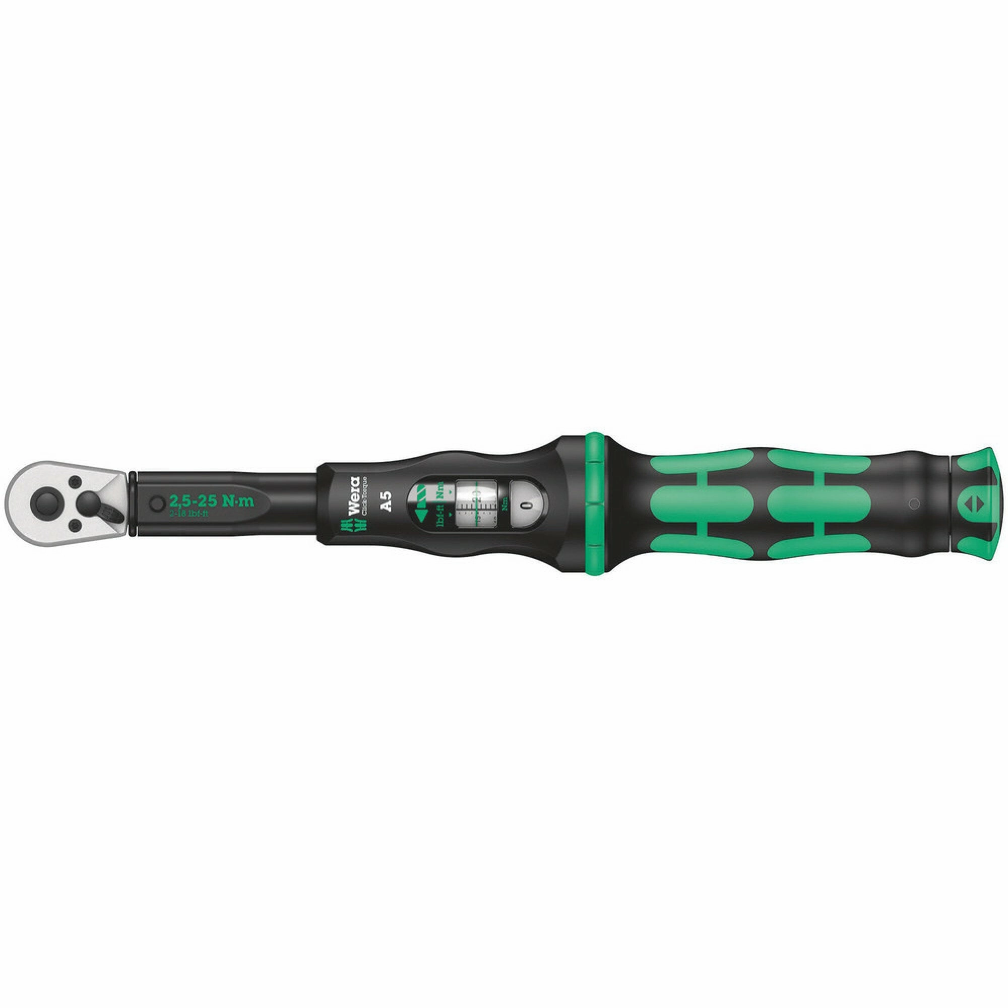 Wera Click-Torque A 5 torque wrench with reversible ratchet, 2.5-25 Nm, 1/4" x 2.5-25 Nm
