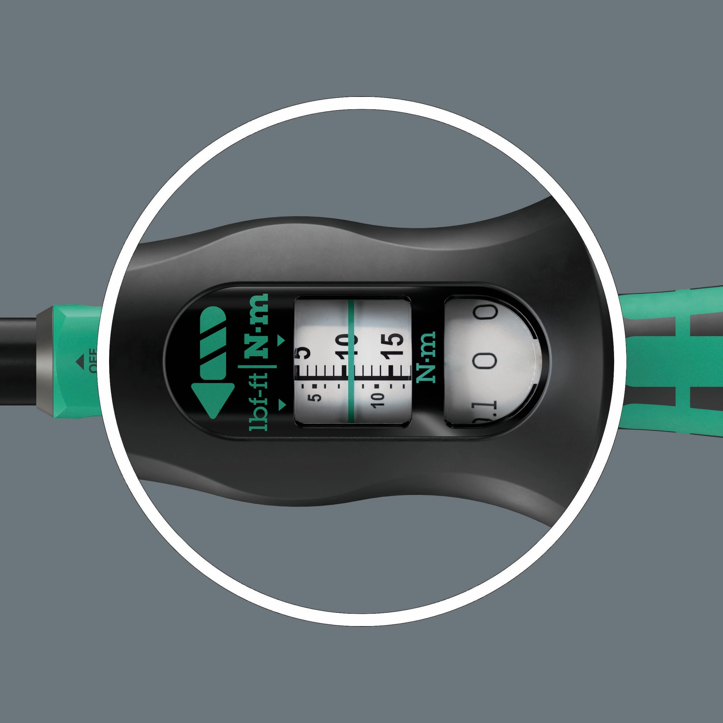 Wera Click-Torque Lock A 5 R/L Torque wrench, adjustable, Torque Lock function, square head insert (1/4"), clockwise/counterclockwise torque operation, 2.5-25 Nm