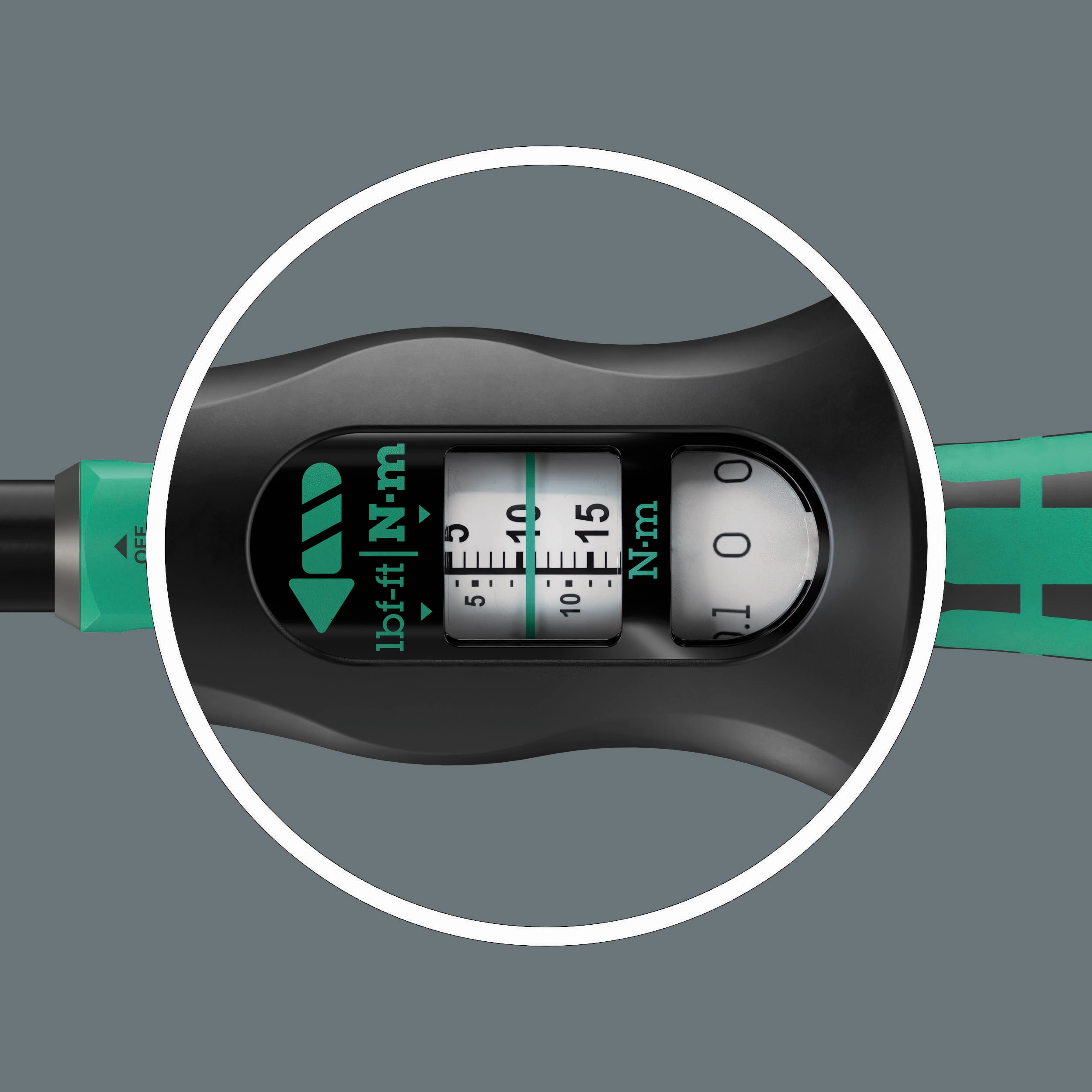 Wera Click-Torque Lock A 5 R/L Torque wrench, adjustable, Torque Lock function, square head insert (1/4"), clockwise/counterclockwise torque operation, 2.5-25 Nm