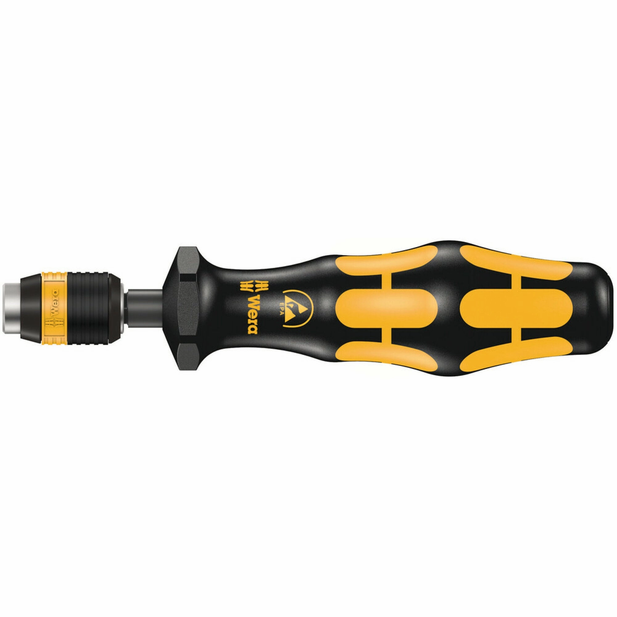 Wera Series 7400 ESD Kraftform pre-set, adjustable torque screwdrivers (0,1-1,5 Nm) with Rapidaptor quick-release chuck, handle size 89 mm, 7452 ESD x 0.9 Nm x 0.9-1.5 Nm