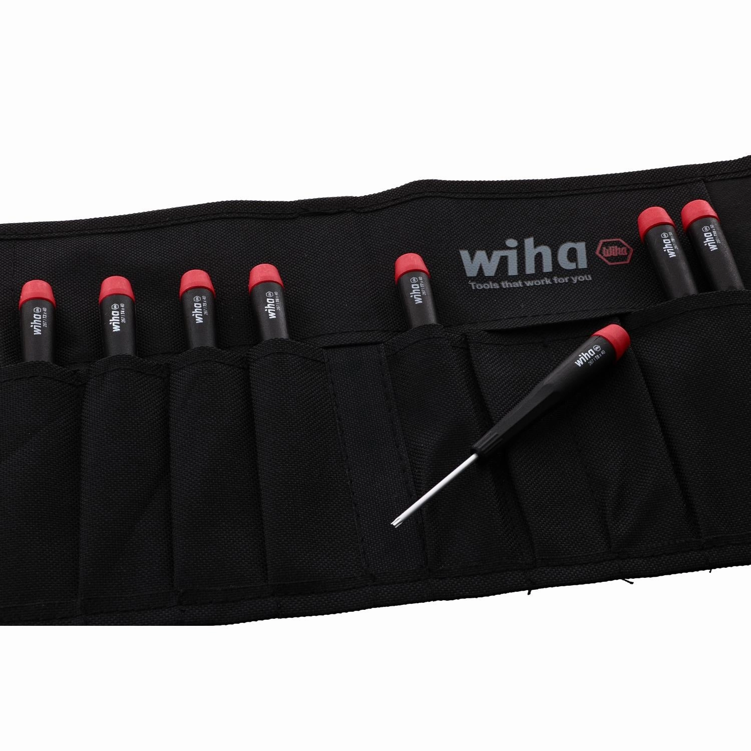 Wiha Tools 26799 Precision Torx Screwdriver 8 Piece Set T3-T10 in Canvas Pouch