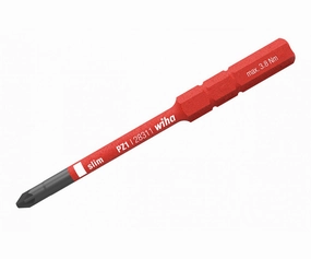Wiha Tools 28324 PZ1 x 75mm Insulated SlimLine Pozidriv Torque Screwdriver Blade