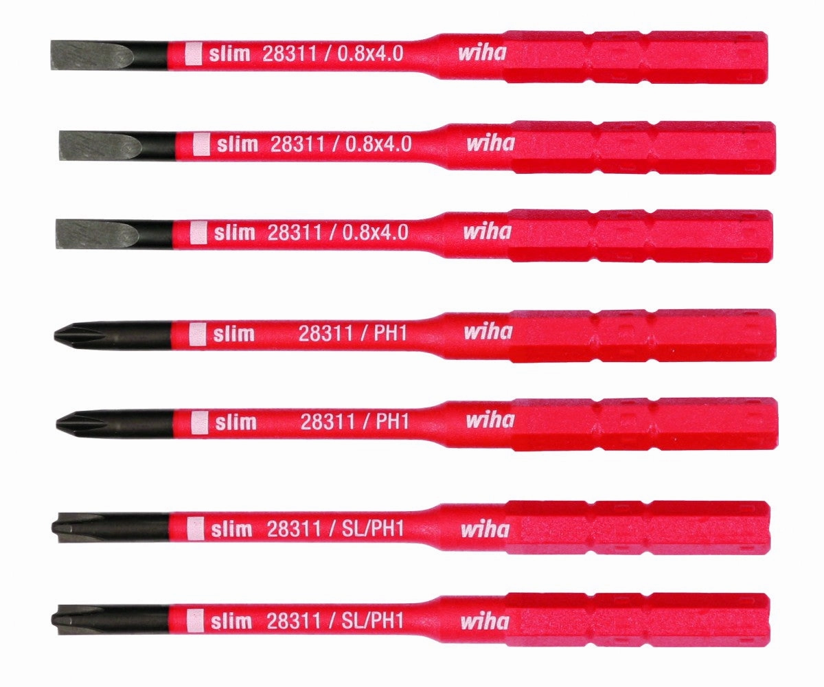 Wiha Tools 28372 Insulated SlimLine Blade Set, 7 Pc.