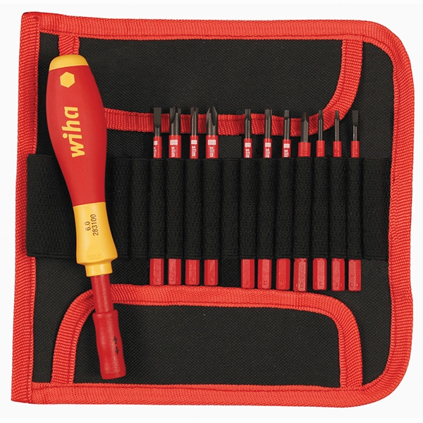 Wiha Tools 28392 3" 12 Piece Insulated Slim Screwdriver Pouch Set