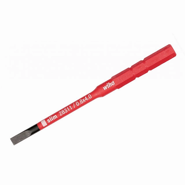 Wiha Tools 28429 6.5mm x 75mm Insulated SlimLine Slotted Torque Screwdriver Blade