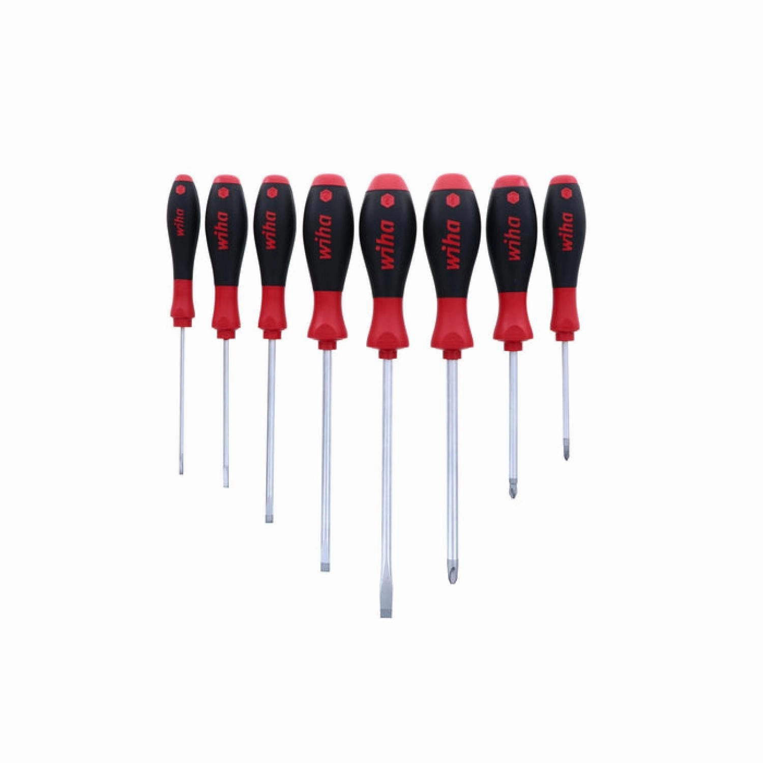 Wiha Tools 30298 SoftFinish Slotted/Phillips Screwdrivers, 8 Pc. Set