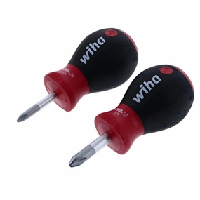 Wiha Tools 31192 #1   #2 x 25mm 2 Piece SoftFinish Stubby Phillips Set