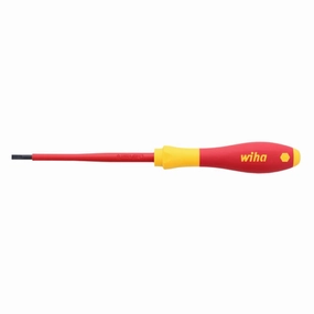 Wiha Tools 32017 Insulated Slotted Screwdriver, 4 mm x 100 mm