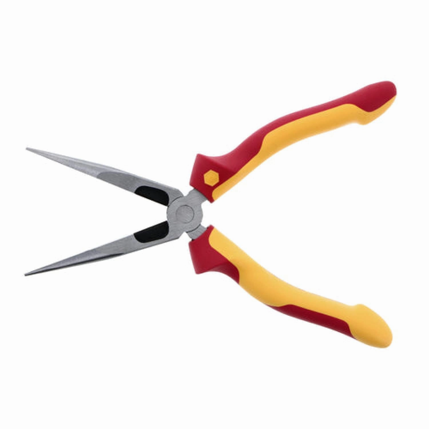 Wiha Tools 32923 Insulated Industrial Long Nose Pliers w/ Cutters 8 Inch