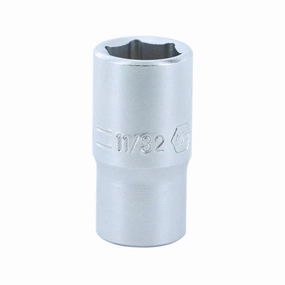 Wiha Tools 33311 1/4 Inch Drive Socket, 6 Point, 11/32 Inch