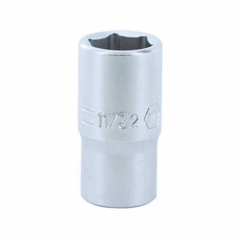 Wiha Tools 33311 1/4 Inch Drive Socket, 6 Point, 11/32 Inch