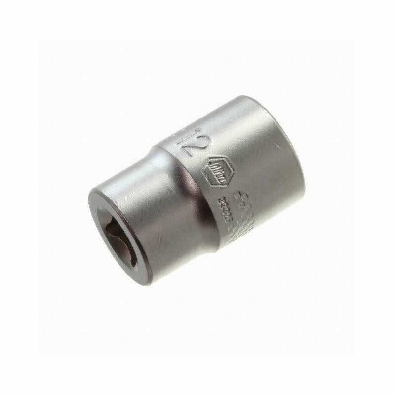 Wiha Tools 33326 6 Point - 1/4 Inch Drive Socket - 12.0mm x 25mm