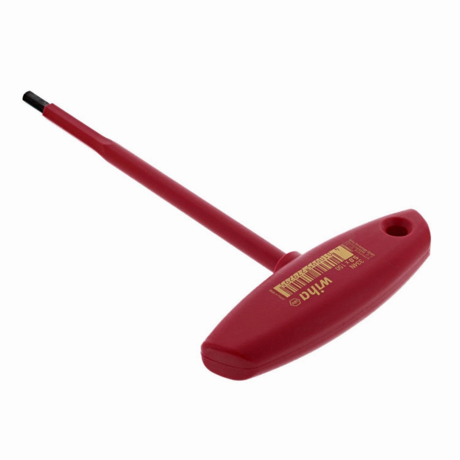 Wiha Tools 33443 Insulated Hex Metric T-Handle 5.0mm x 150 mm