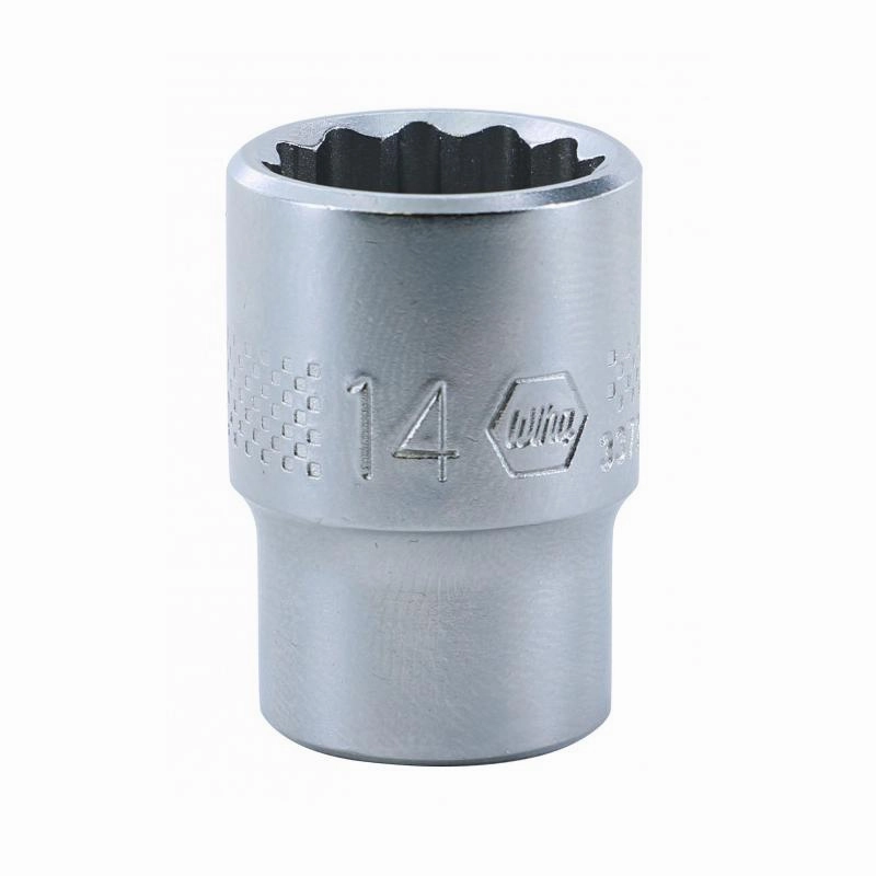 Wiha Tools 33729 3/8 Inch Drive Socket, 12 Point, 14.0mm