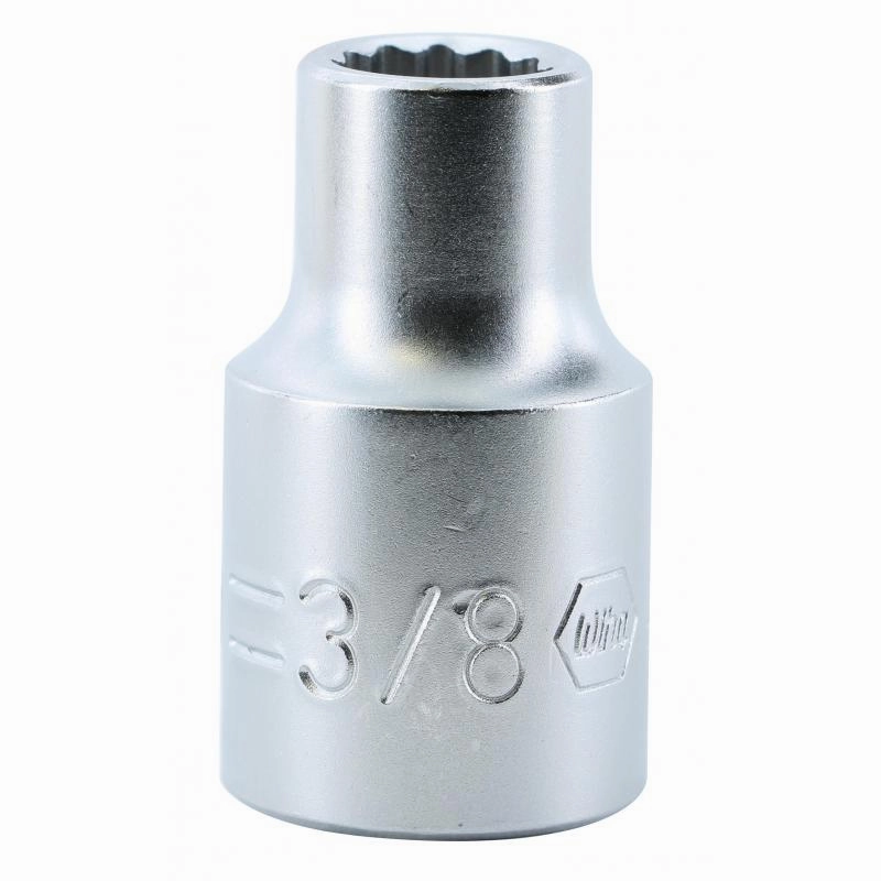 Wiha Tools 33809 12 Point, 1/2 Inch Drive Standard Socket, 3/8 Inch