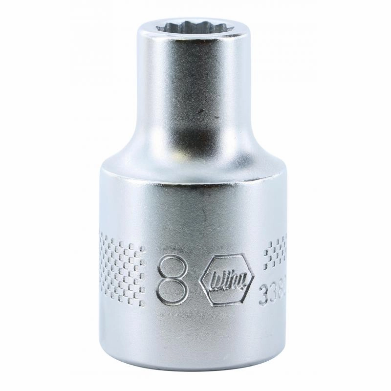 Wiha Tools 33824 1/2 Inch Drive Socket, 12 Point, 8 mm