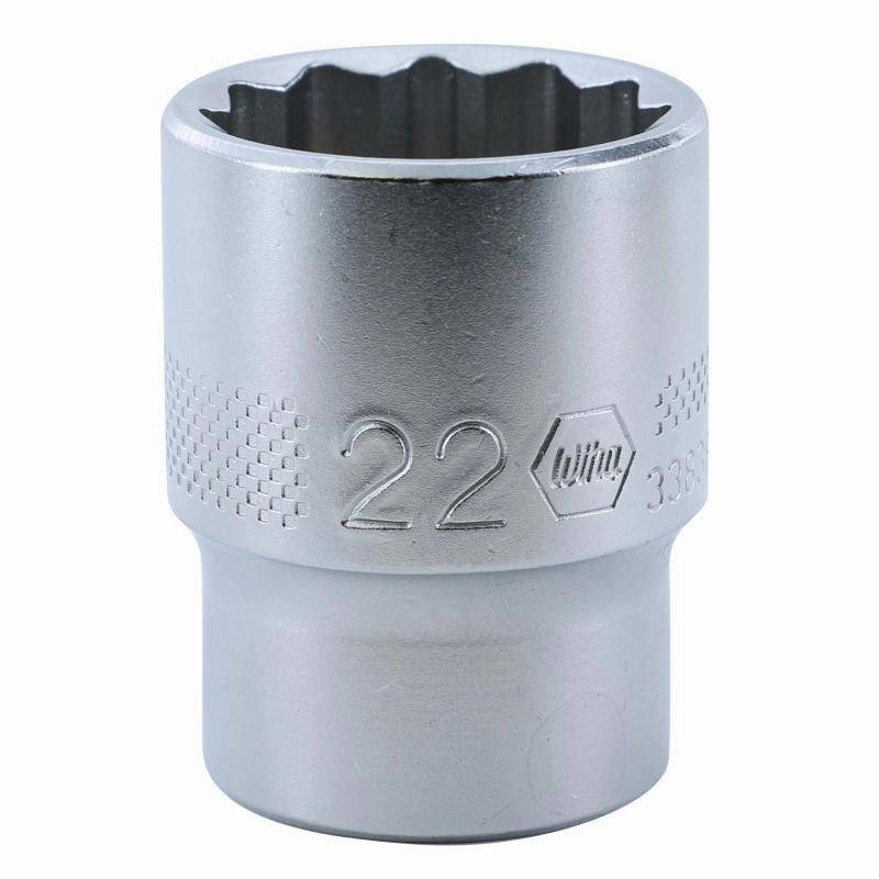 Wiha Tools 33838 1/2 Inch Drive Socket, 12 Point, 22 mm