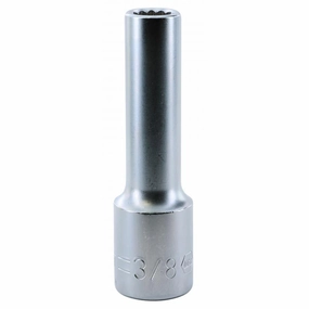 Wiha Tools 33851 1/2 Inch Drive Deep Socket, 12 Point, 3/8 Inch