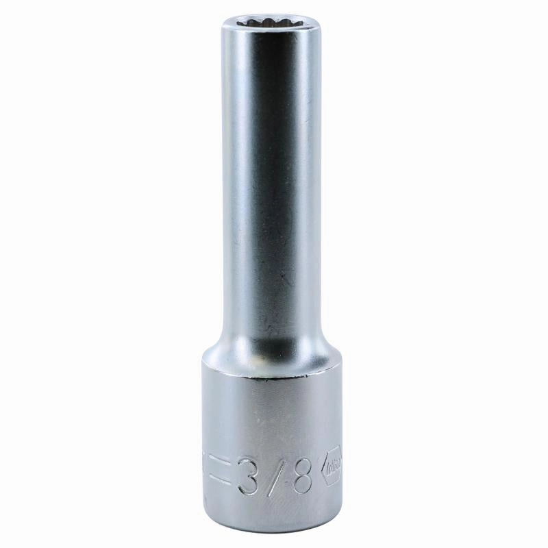 Wiha Tools 33851 1/2 Inch Drive Deep Socket, 12 Point, 3/8 Inch