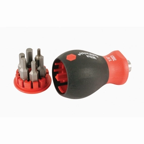 Wiha Tools 38058 6 Piece Hex SAE Stubby Bit Holder