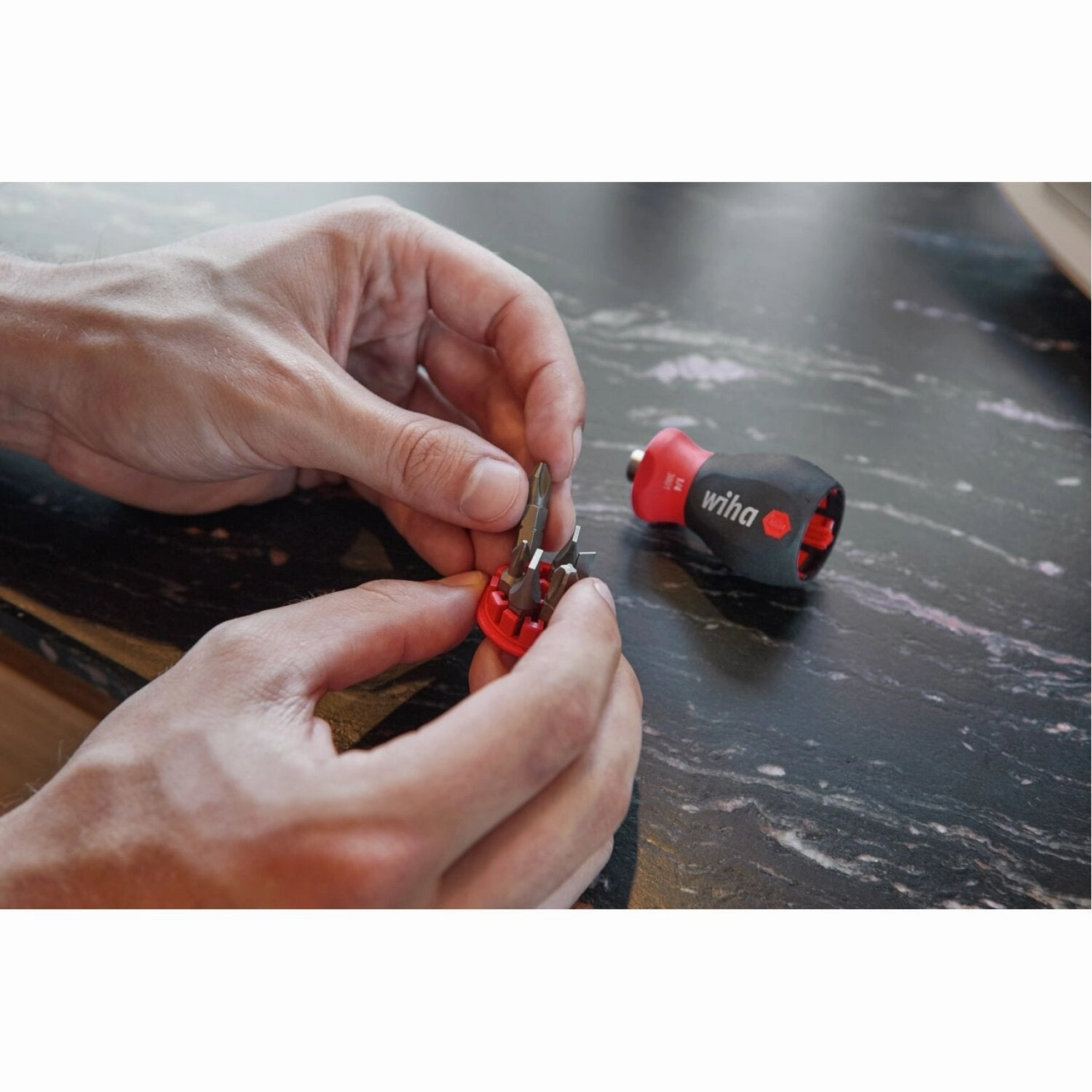 Wiha Tools 38058 6 Piece Hex SAE Stubby Bit Holder