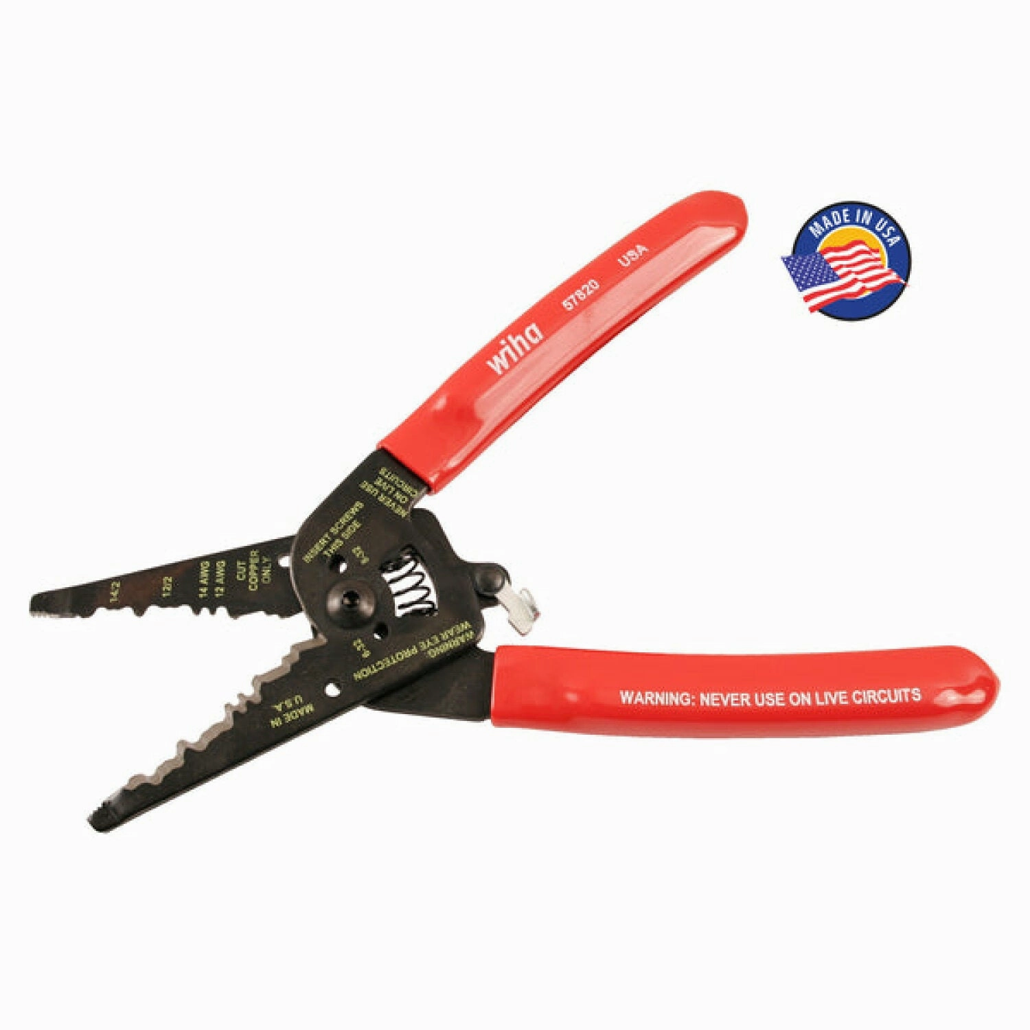 Wiha Tools 57820 Wire Strippers Dual NM-B Cable 7.75"