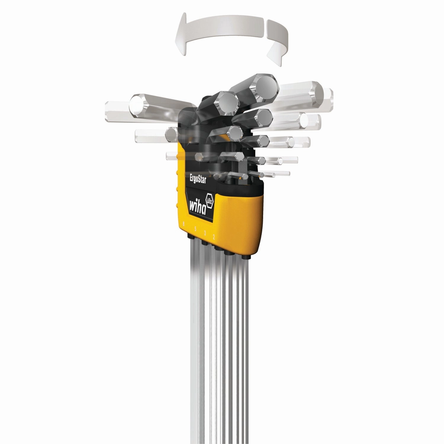 Wiha Tools 66988 ErgoStar Auto Open SAE Ball End Hex L-Key Set, 13 Piece