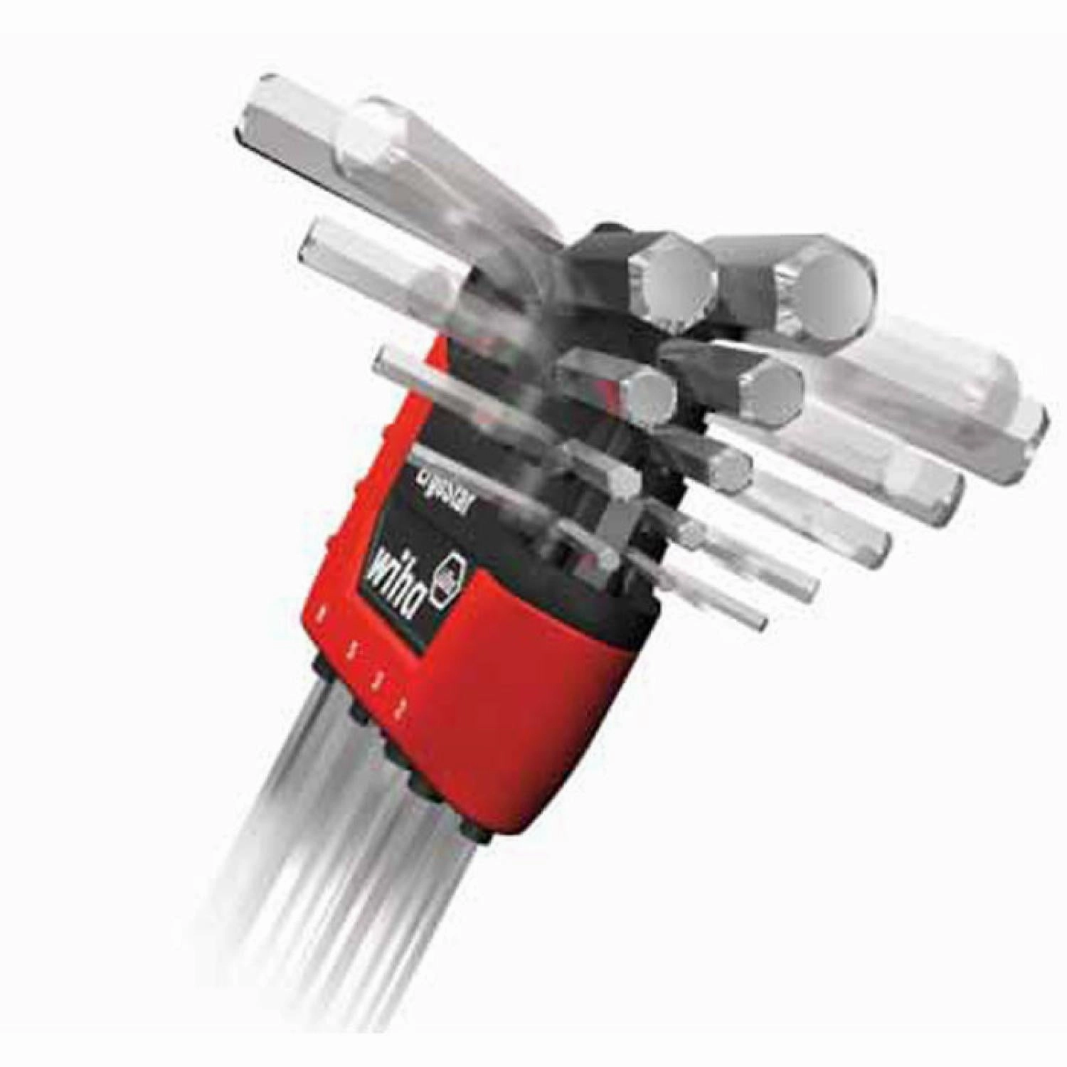 Wiha Tools 66992 MagicRing Ball End Hex L-Key Set In Holders, Inch and Metric, 22 Piece
