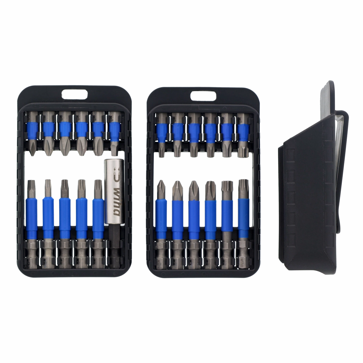 Wiha Tools 70289 TerminatorBlue Impact Driver Bit Set with Belt Clip, 24 Pc.