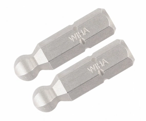 Wiha Tools 71712 Ball End Hex Inch Insert Bits, 7/64" x 25 mm, 2 Pk.