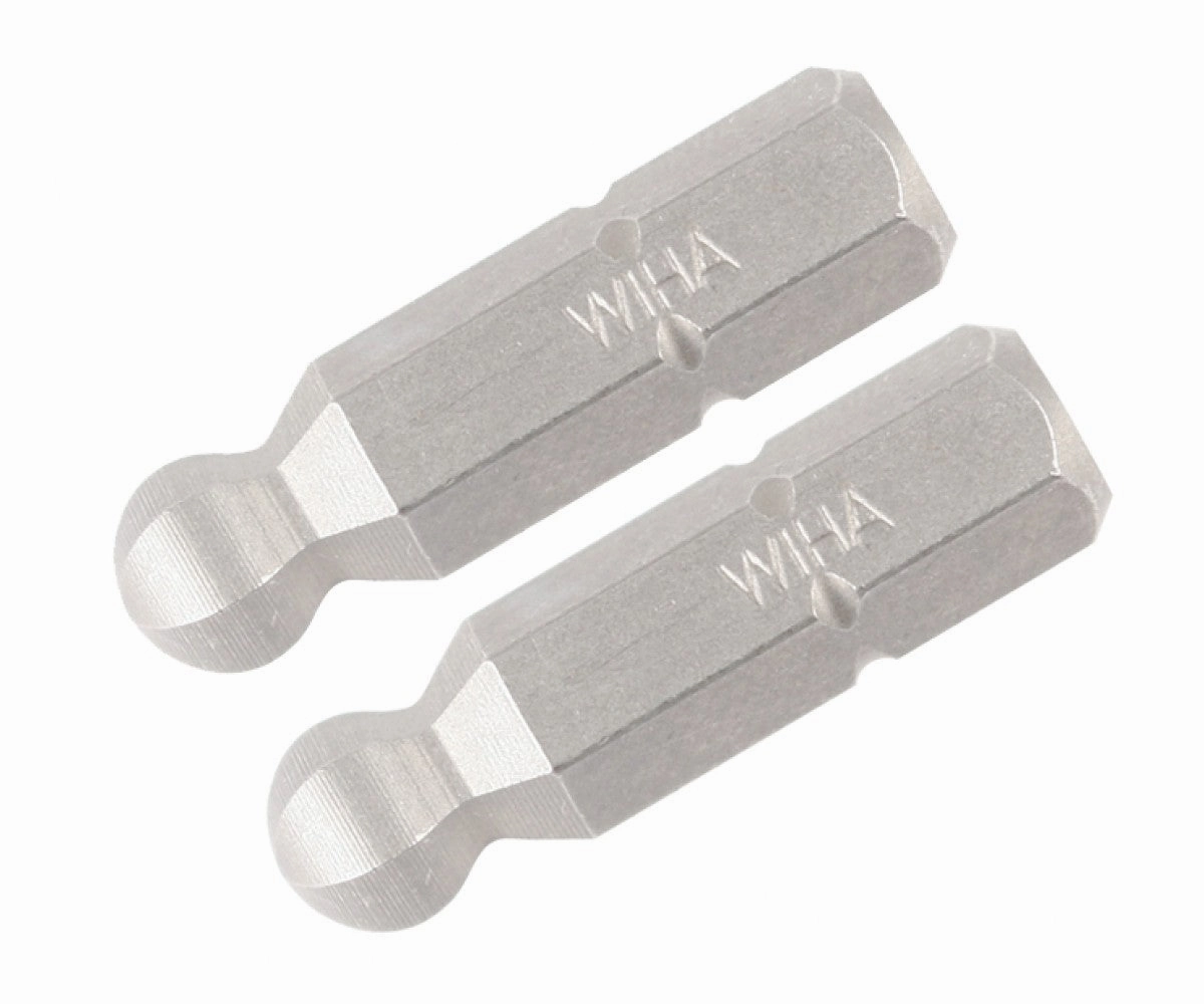 Wiha Tools 71712 Ball End Hex Inch Insert Bits, 7/64" x 25 mm, 2 Pk.