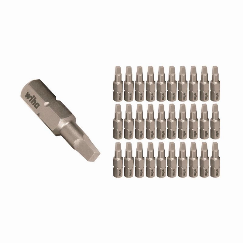 Wiha Tools 72538 Square Contractor Bits #2 x 25mm - 30 Piece