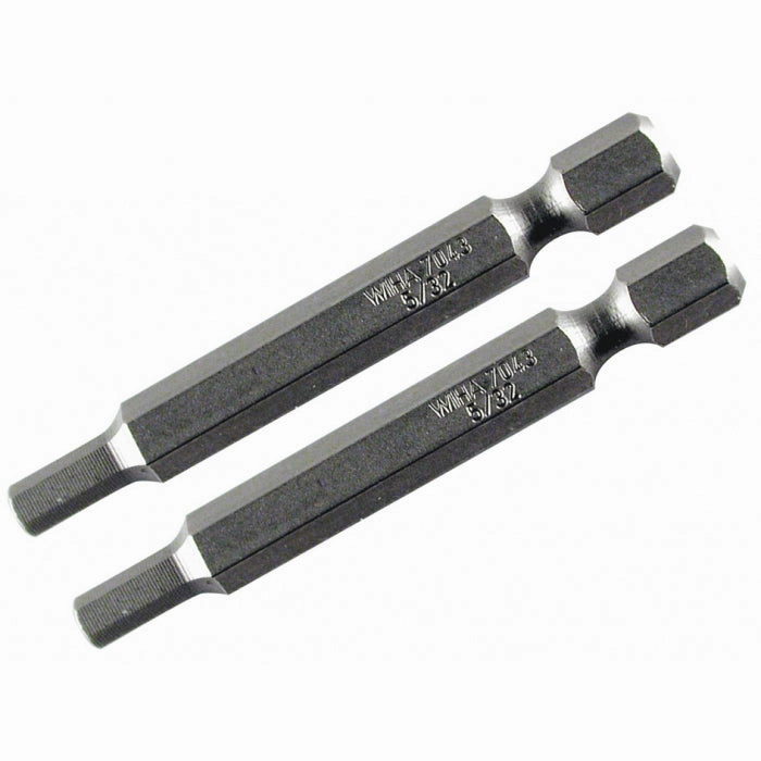 Wiha Tools 73932 Hex Metric Power Bit, 5.0 mm x 70 mm, 2 Pk.