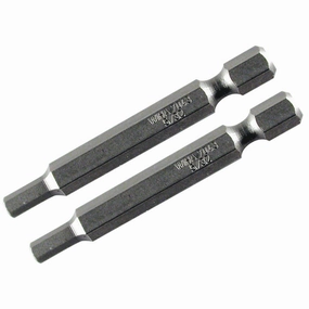 Wiha Tools 73932 Hex Metric Power Bit, 5.0 mm x 70 mm, 2 Pk.