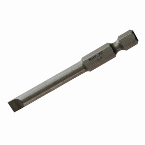 Wiha Tools 74041 Slotted Power Bit, 6.5 mm x 70 mm, 10 Pk.