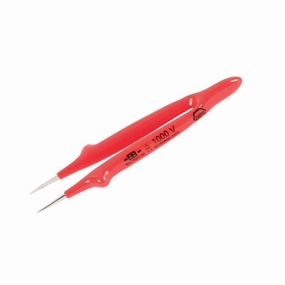 Wiha Tools 75205 Insulated Straight Fine Tip Tweezers, 5 inch