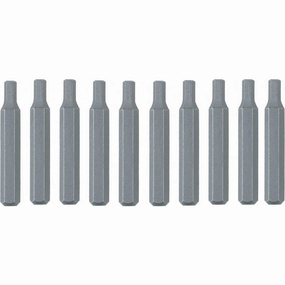 Wiha Tools 75629 System 4 Hex Inch Micro Bits, .035" x 28 mm, 10 Pk.