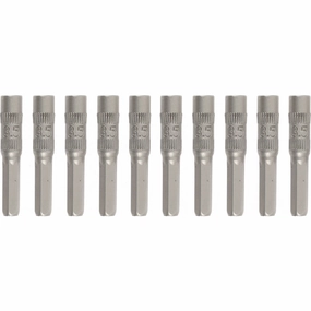 Wiha Tools 75646 System 4 Inch Nut Setters Micro Bits, 4 mm Drive, 7/64" x 30 mm, 10 Pk.