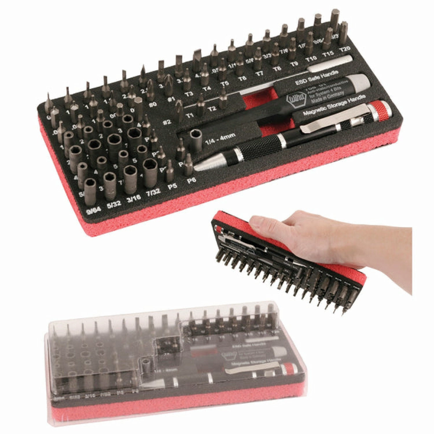 Wiha Tools 75968 MicroBit Master Tech Set, 68 Piece
